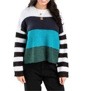 Francesca’s Harper Heritage Dinora Color Block Sweater Size L
